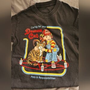 Steven Rhodes demon cat t shirt